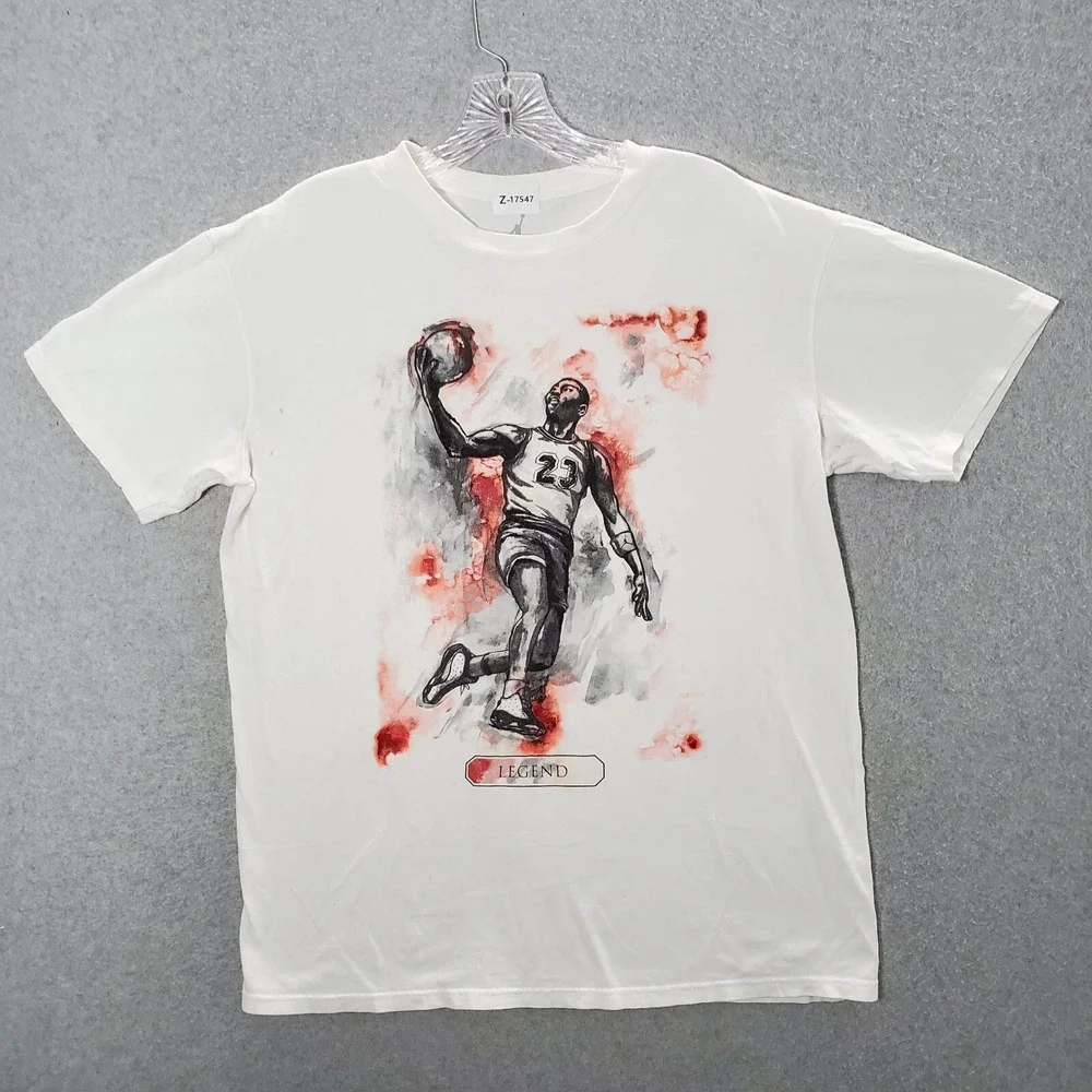 Air Jordan Men Shirt Large White Michael Jordan Legend 23 Jumpman Graphic READ